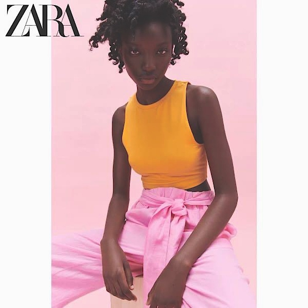 Zara | Mustard Yellow Cropped Ribbed Muscle Tank 💛